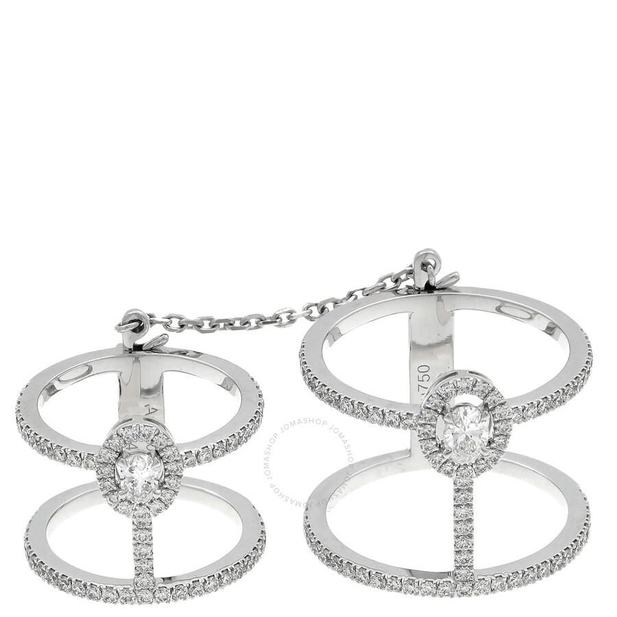 Messika 18k White Gold  Glam
Azone Double Pave Diamond Ring