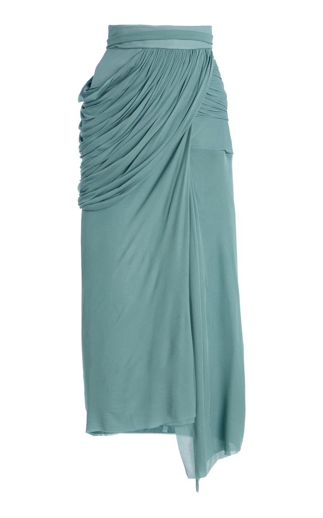 Maticevski Maticevski - Exclusive Savour Draped Chiffon Skirt - Blue - AU 10 - Moda Operandi