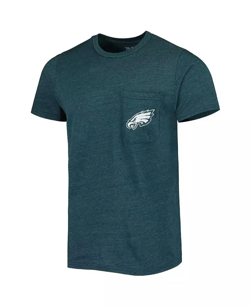 Majestic Men's Threads Midnight Green Philadelphia Eagles Tri-Blend Pocket T-shirt 2