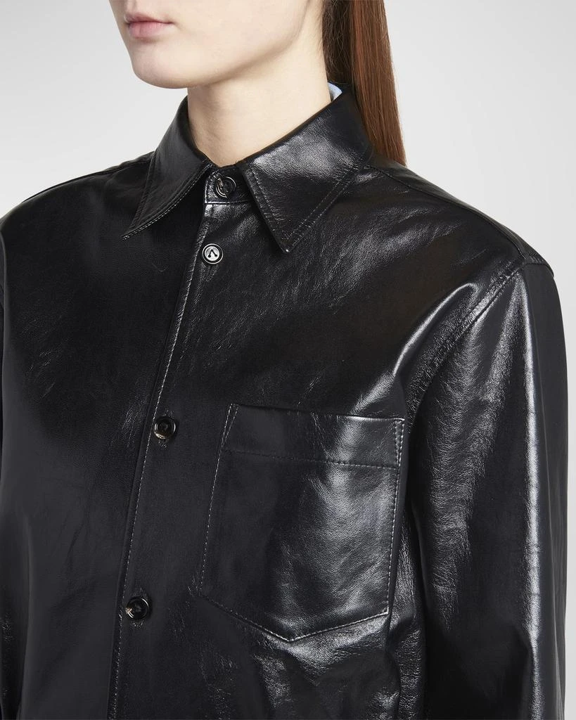 Bottega Veneta Smooth Nappa Leather Short Jacket 5