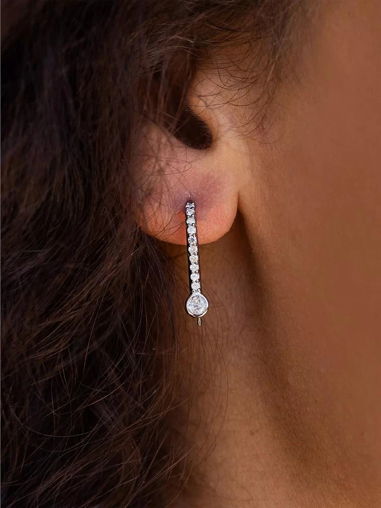 Sheryl Lowe Sterling Silver & 0.38 TCW Diamond Drop Earrings 2