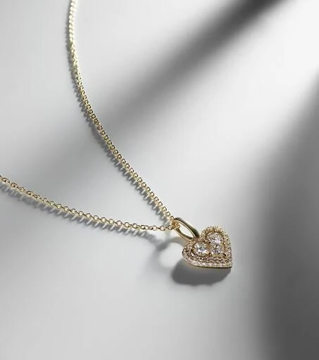 Stone and Strand Piece of My Heart Sparkle 14kt gold necklace with diamonds 5