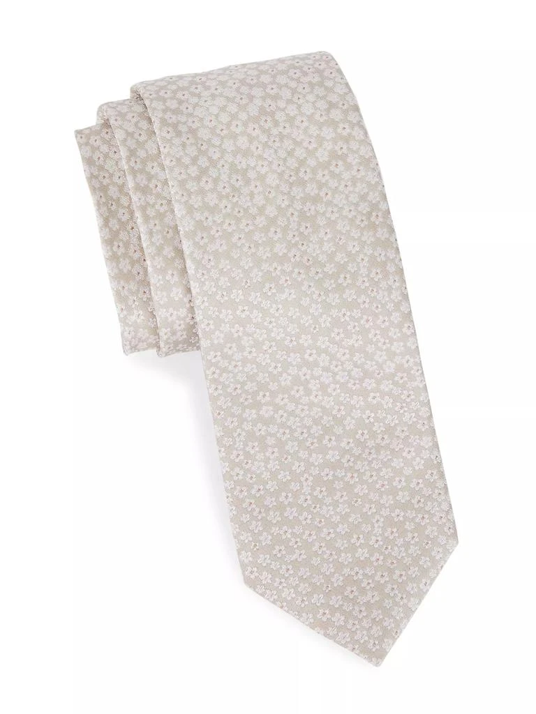 Saks Fifth Avenue COLLECTION Micro Floral Silk Tie 1