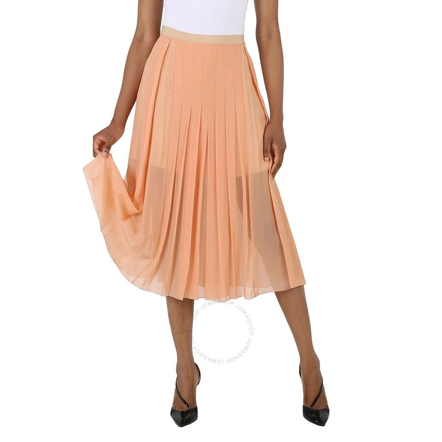 Chloé Ladies Dusty Coral Pleated Midi Skirt 1