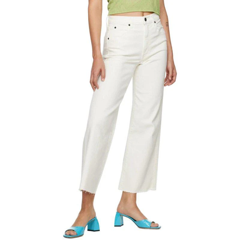 SLVRLAKE Grace Crop Jeans In White 2