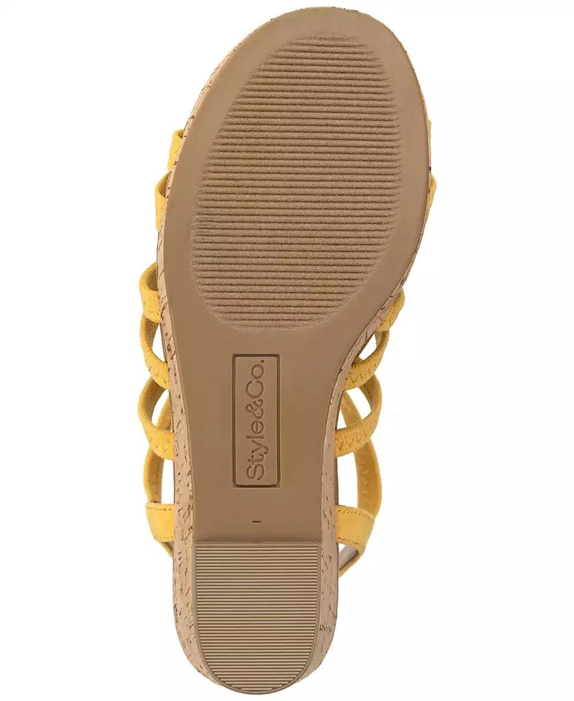 Style & Co Women's Arloo Strappy Elastic Wedge Sandals, Created for Macy's 6