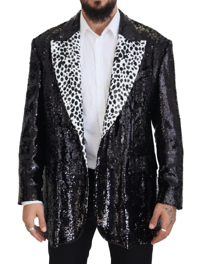Dolce 
Gabbana Sequined Cow Pattern Nylon Men
s Blazer