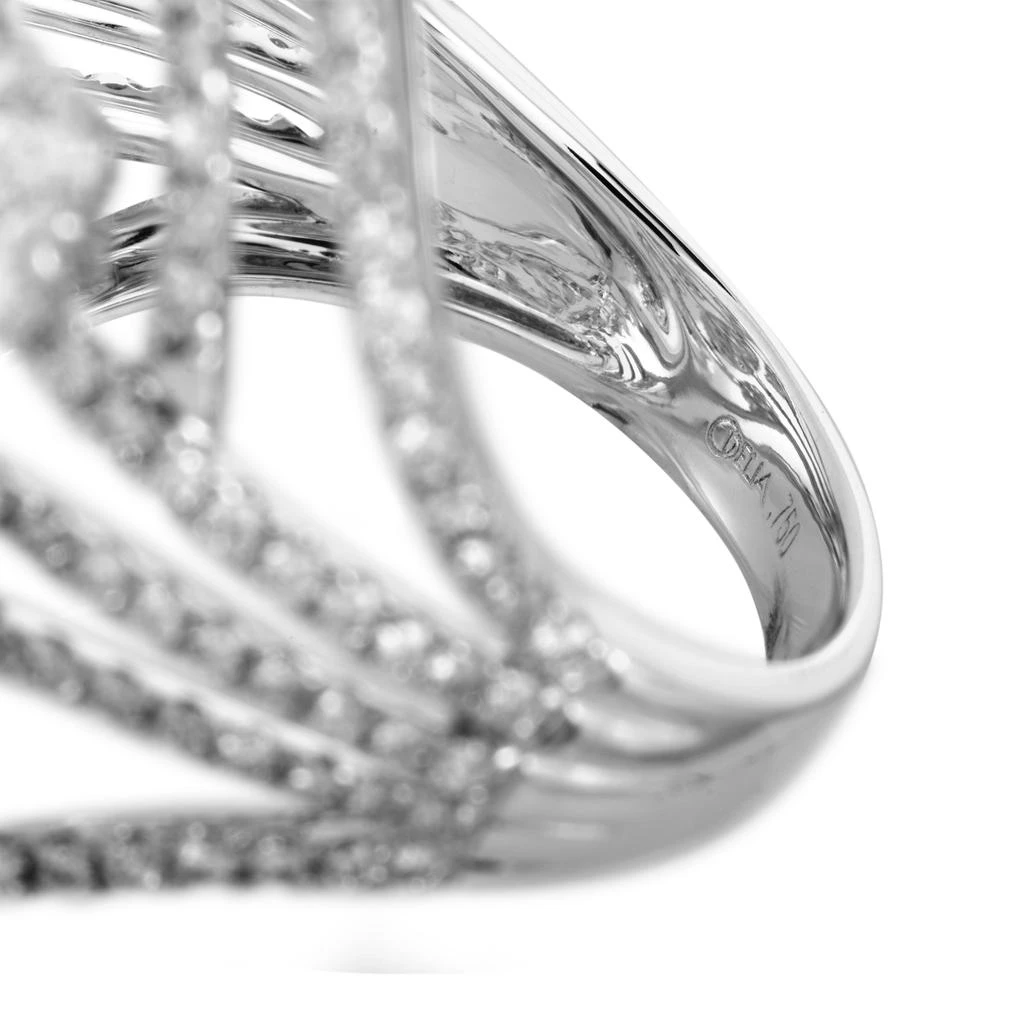 Non Branded 18K White Gold 3.85 ct Diamond Ring 5