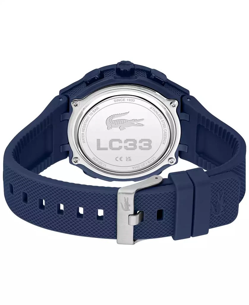 Lacoste Men's LC33 Midnight Navy Silicone Strap Watch, 44.8mm 3