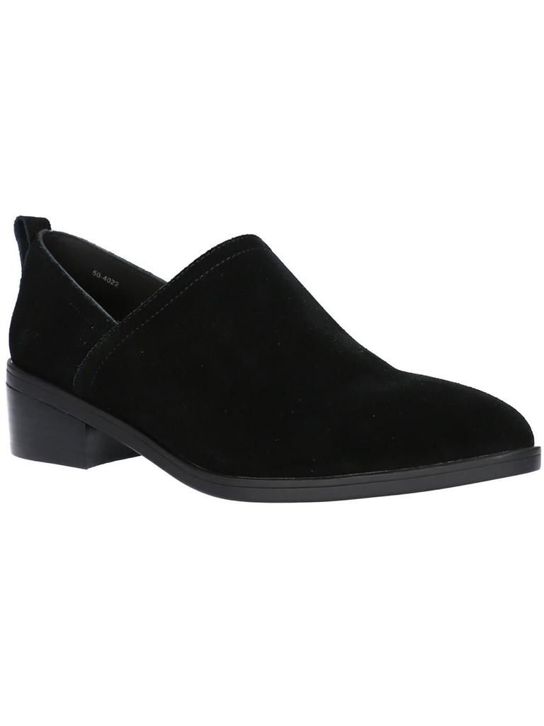 Bella Vita Porter Womens Suede Bootie Block Heels