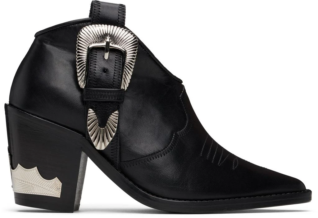 Toga Pulla Black Western Style Ankle Boots 1