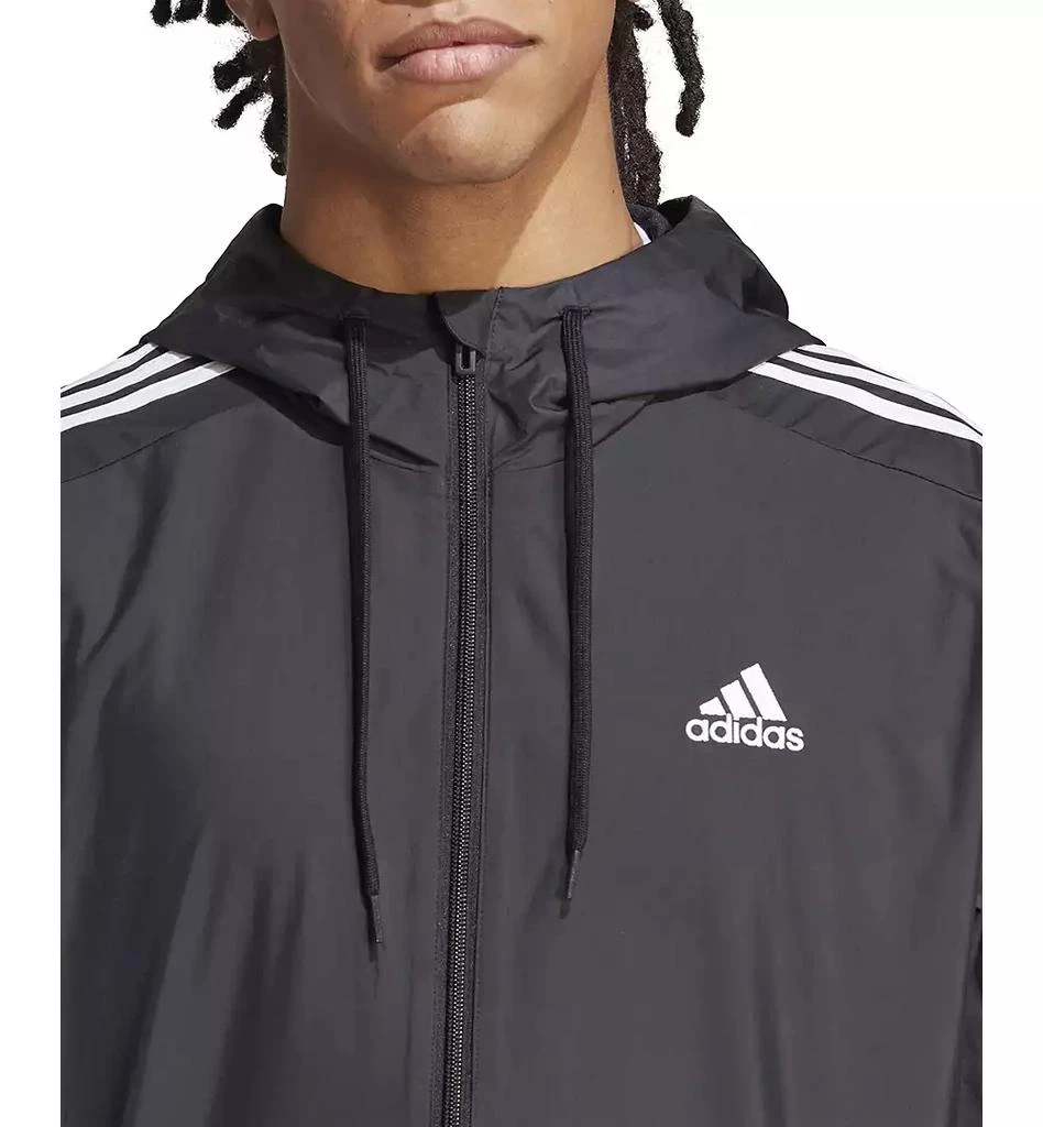 Adidas Men's Essentials Woven Three-Stripes Logo Windbreaker 4