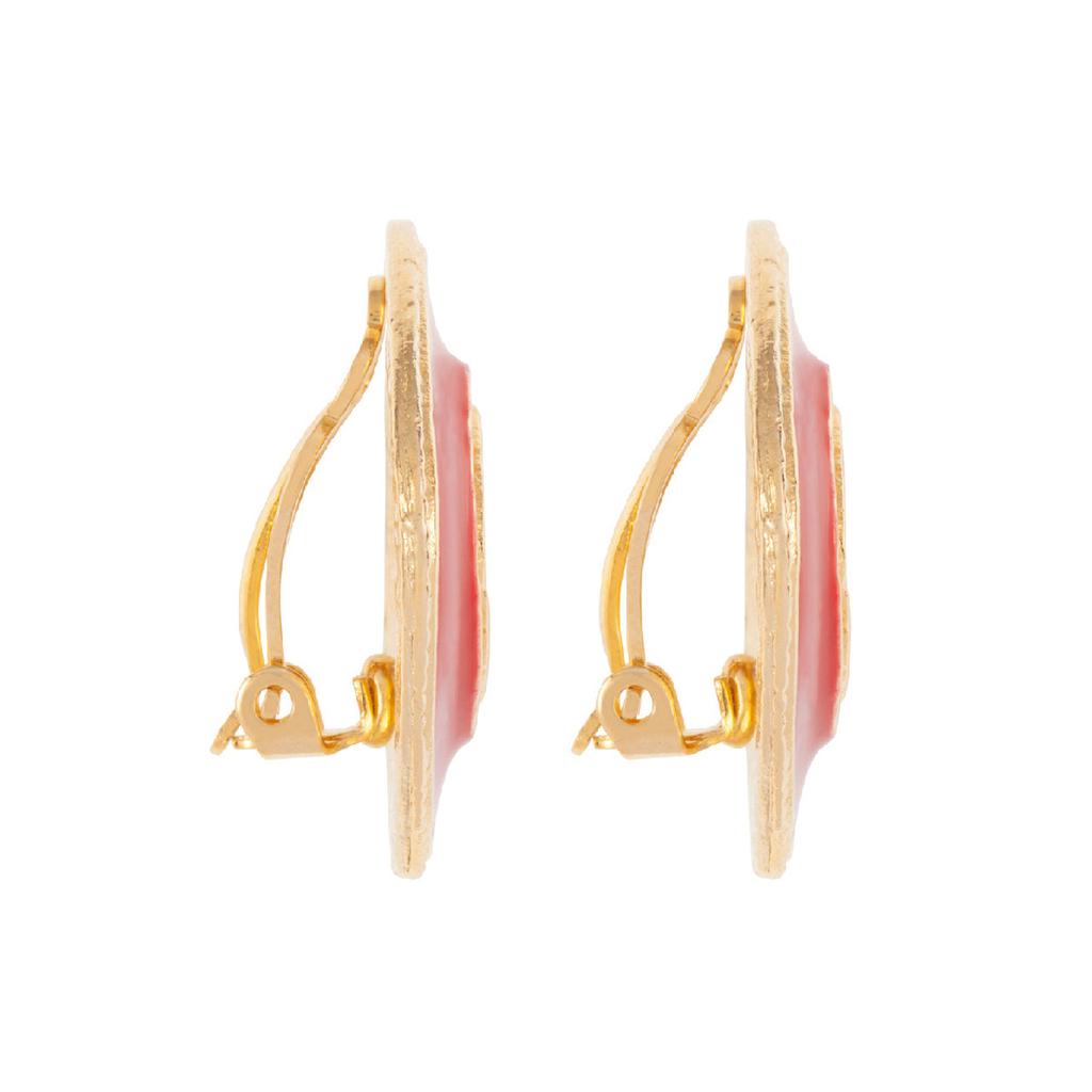 Susan Caplan Vintage 1980s vintage square enamel earrings