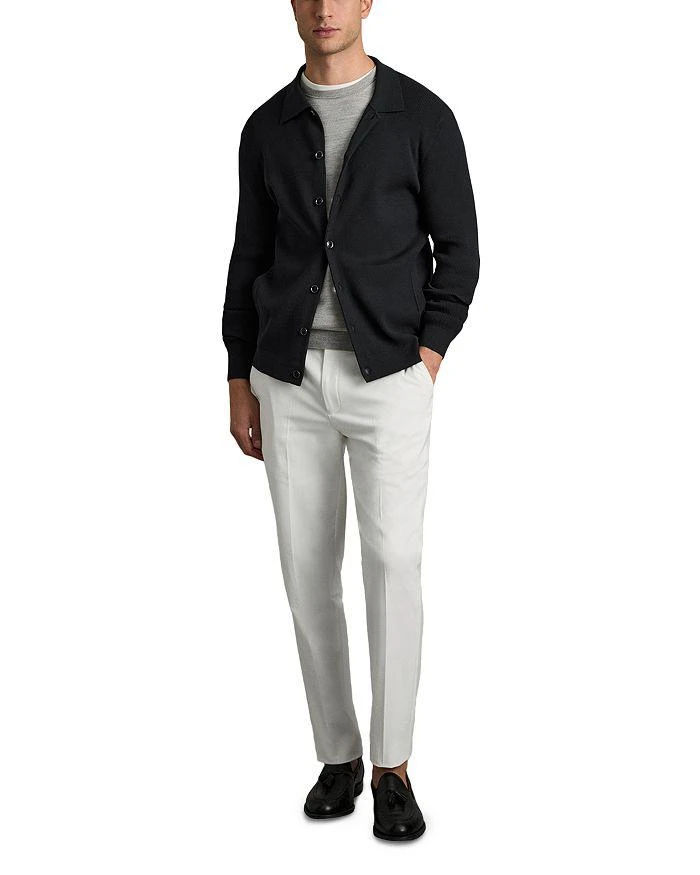REISS Saint Long Sleeve Fine Rib Button Up Cardigan 2