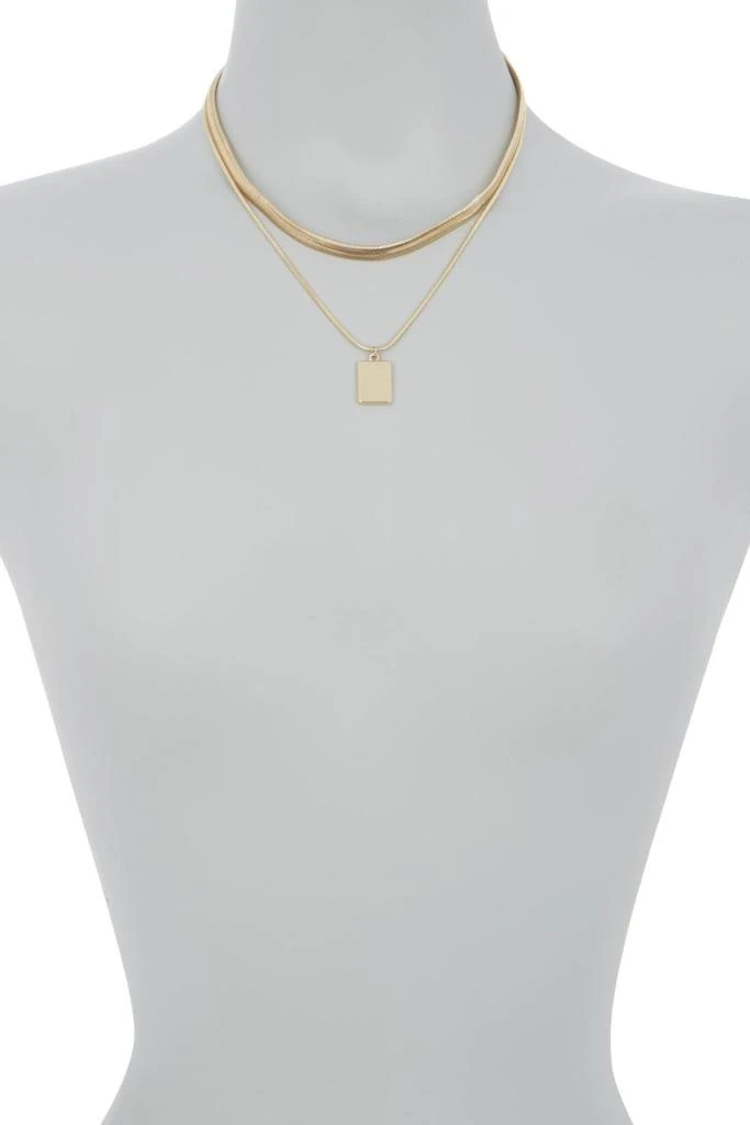 Nordstrom Snake Chain Collar & Pendant Layered Necklace 4