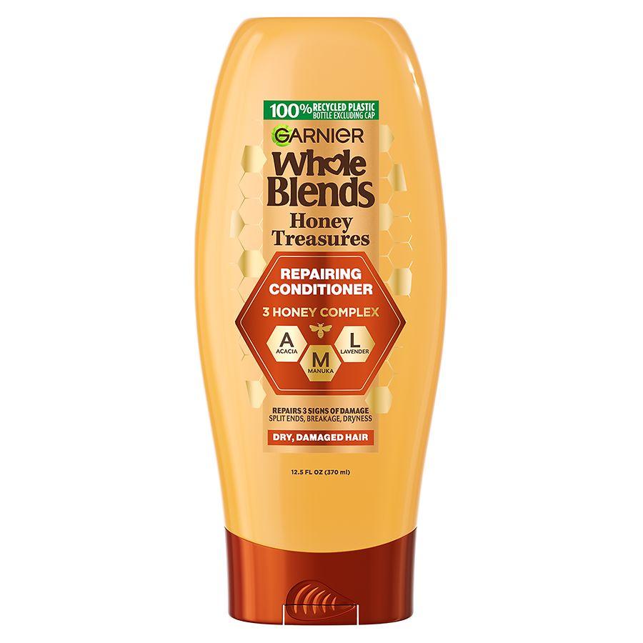 Garnier Whole Blends Honey Treasures Repairing Conditioner, Dry, Damaged Hair