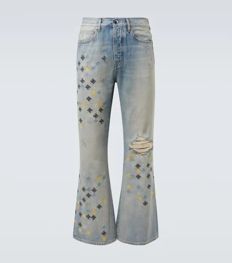 AMIRI Ma Quad embroidered flared jeans 1