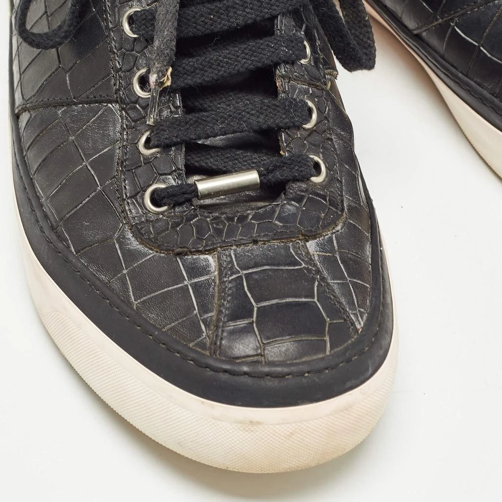 Jimmy Choo Jimmy Choo Black  Croc Embossed Belgravia Sneakers Size 45 8