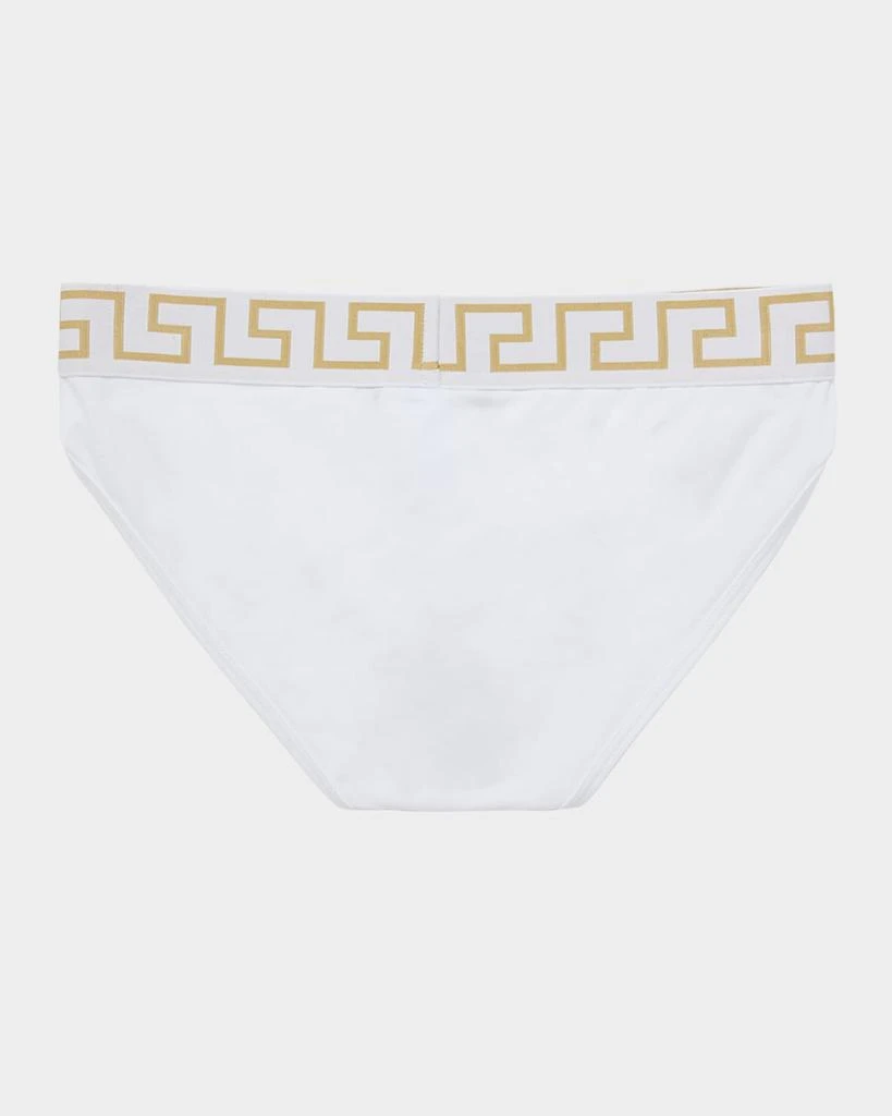 Versace Men's Greek Key Organic Cotton Stretch Briefs 2