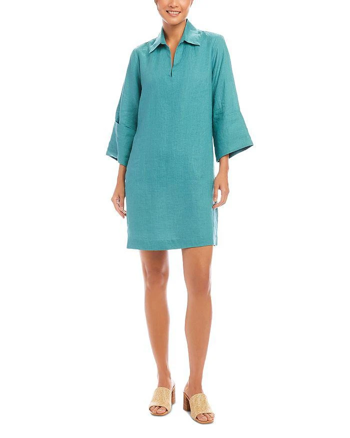 Karen Kane Linen Cuffed Sleeve Dress 1