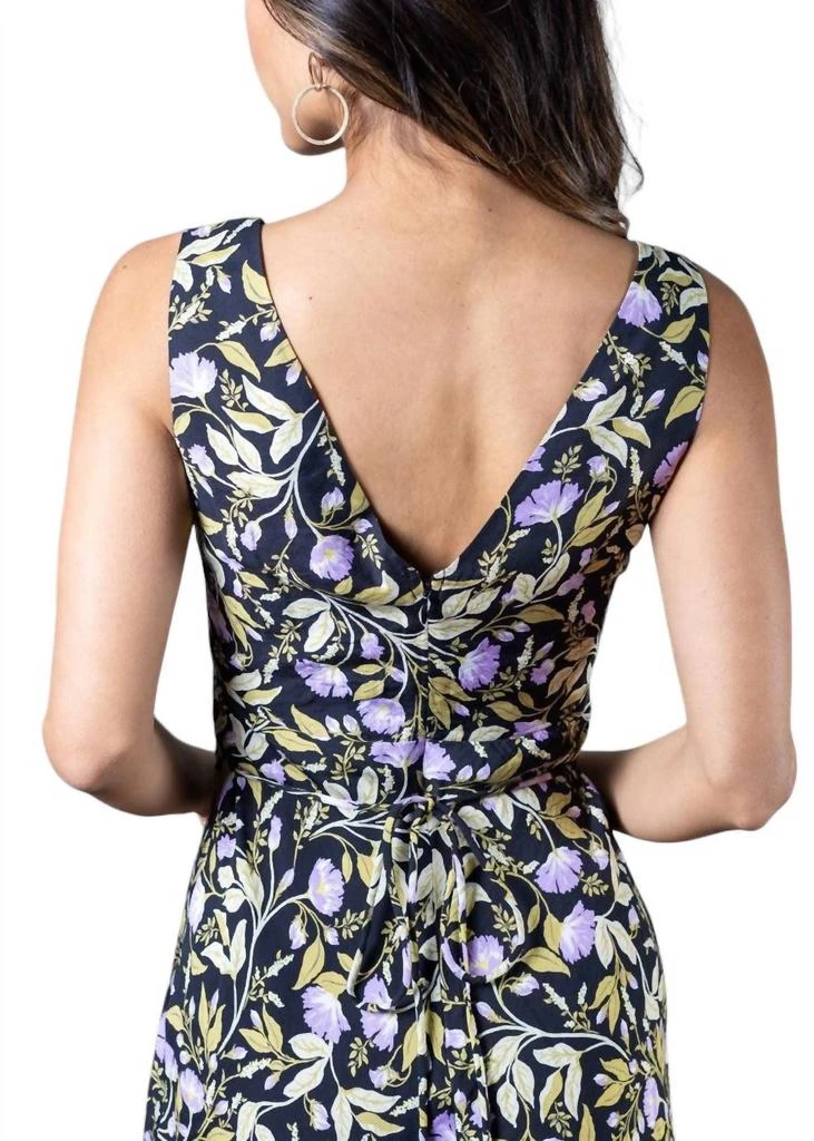 MINKPINK Nocturne Bias Slip Midi Dress In Lilac Floral 4