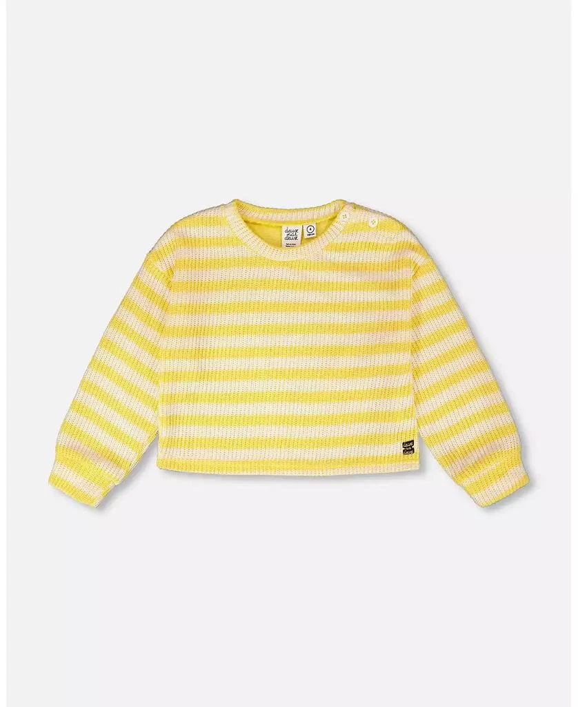 Deux par Deux Toddler Girls Striped Sweater - Toddler|Child