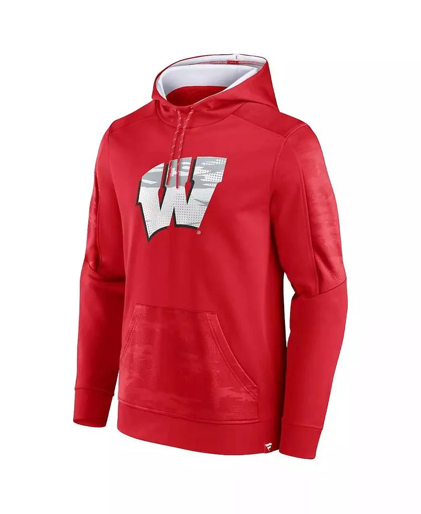 Fanatics Men's Red Wisconsin Badgers On The Ball Pullover Hoodie 3