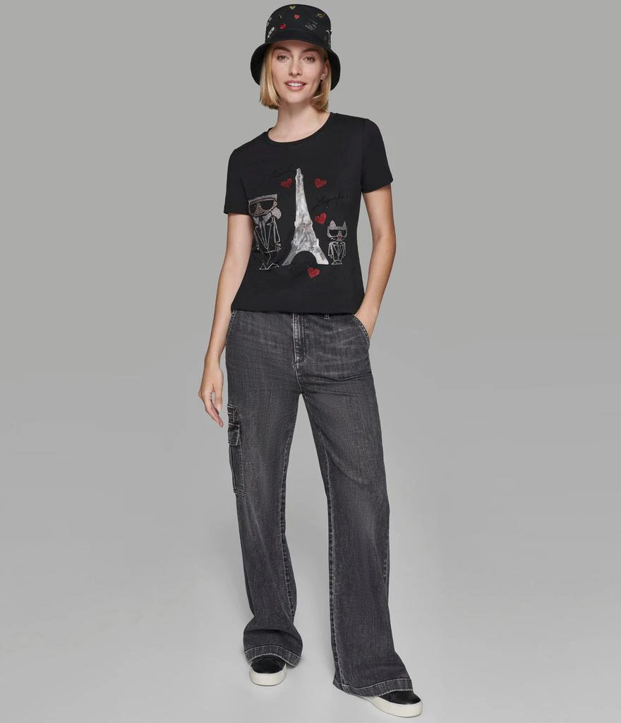 Karl Lagerfeld Paris KARL SEQUIN EIFFEL TOWER TEE 4