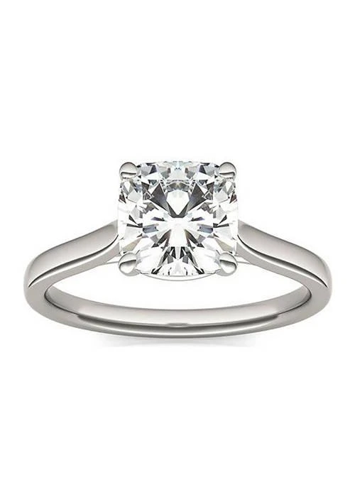 Charles & Colvard Colvard Charles Colvard 2 Ct. T.w. Lab Created Moissanite Cushion Solitaire Ring 1