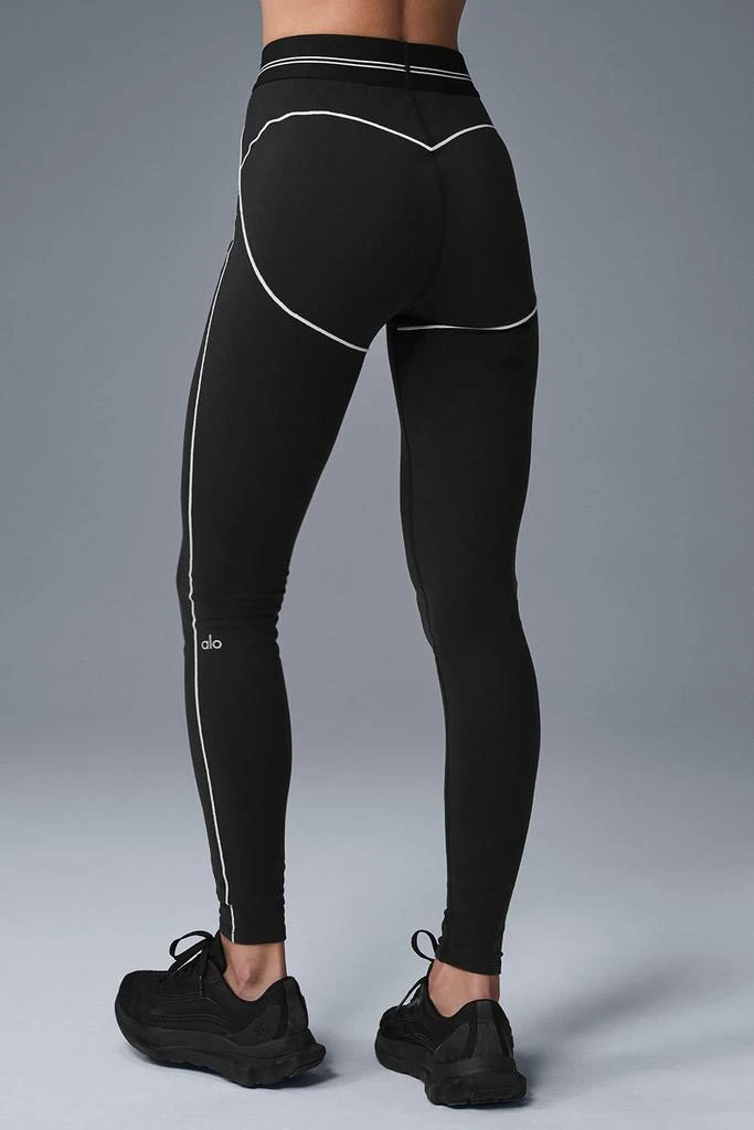 Alo Airbrush High-Waist Heart Throb Legging - Black/White 5