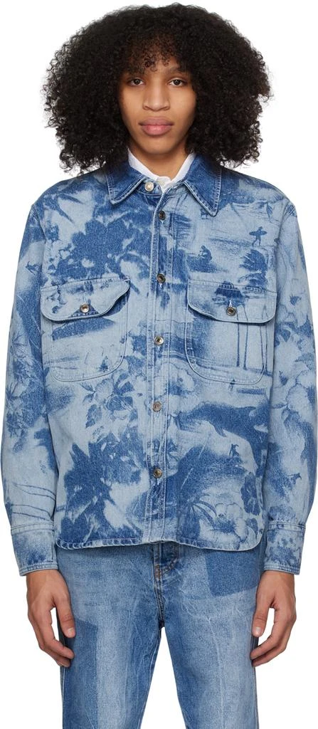 MSGM Blue Dreaming Denim Shirt 1