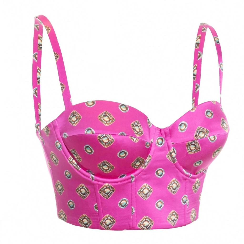 L
Agence Women
s Sonya Bralette In Fuschia Turquoise 2