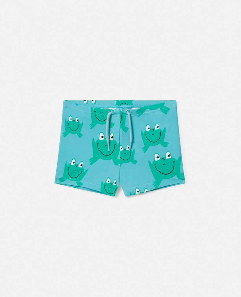 Stella McCartney Stella McCartney - Frog Print Swim Shorts, Blue/Green, Size: 9m 1