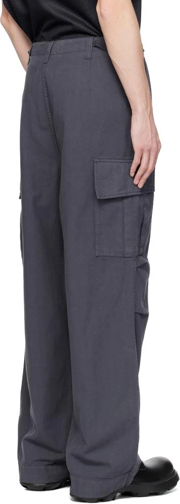 Palmes Blue Herringbone Cargo Pants 3