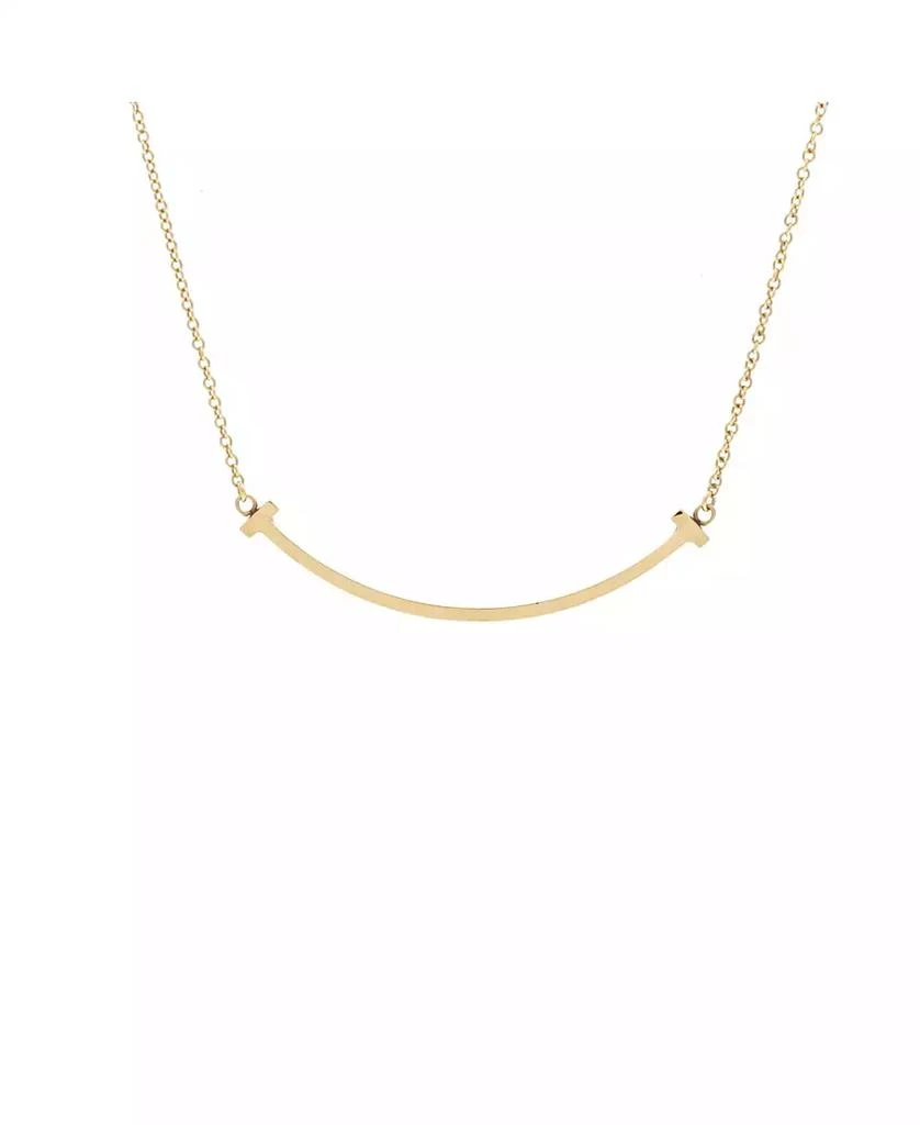 Pre-Owned Tiffany 
Co T Smile Pendant Necklace