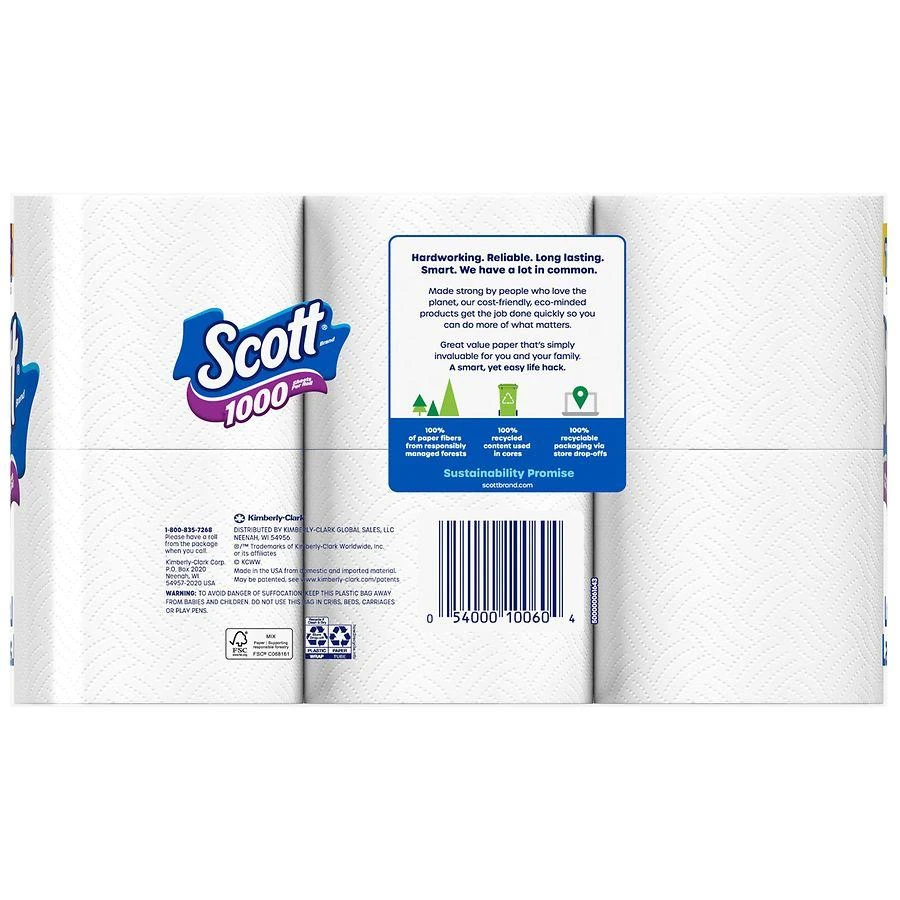 Scott 1000 Toilet Paper Rolls 1 Ply Toilet Tissue Unscented 6