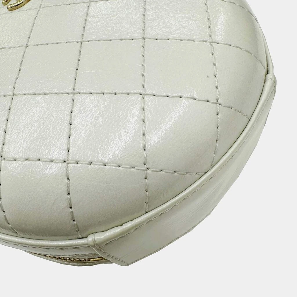 Chanel Chanel Ivory Leather Matelasse Round Chain Shoulder bag 12