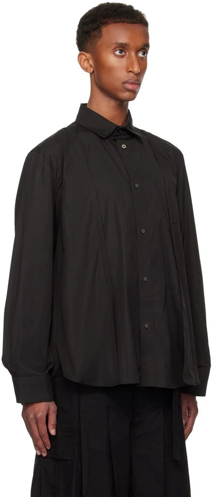 Sacai Black Pleated Shirt 2