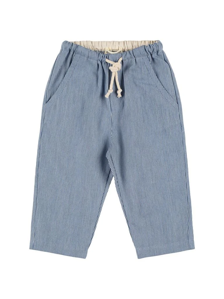 BABE & TESS Striped Cotton Denim Pants 1