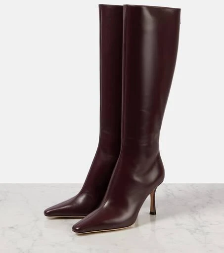 Jimmy Choo Agathe 85 leather knee-high boots 4