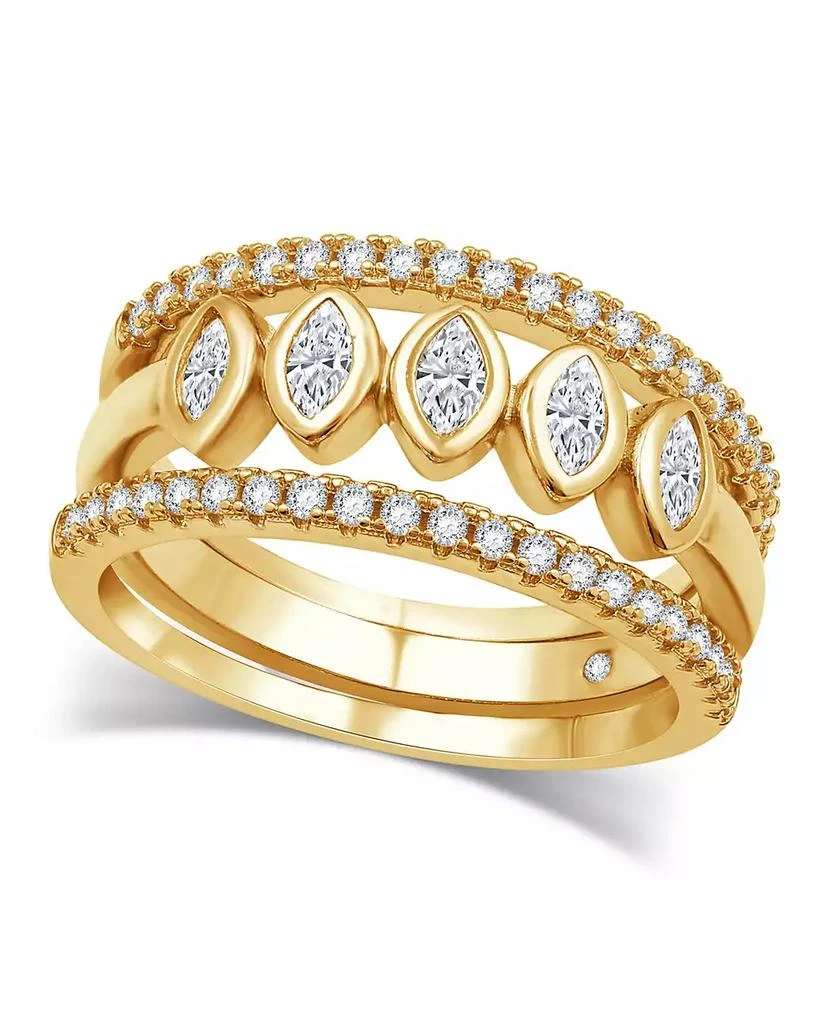 And Now This Cubic Zirconia Stack Ring