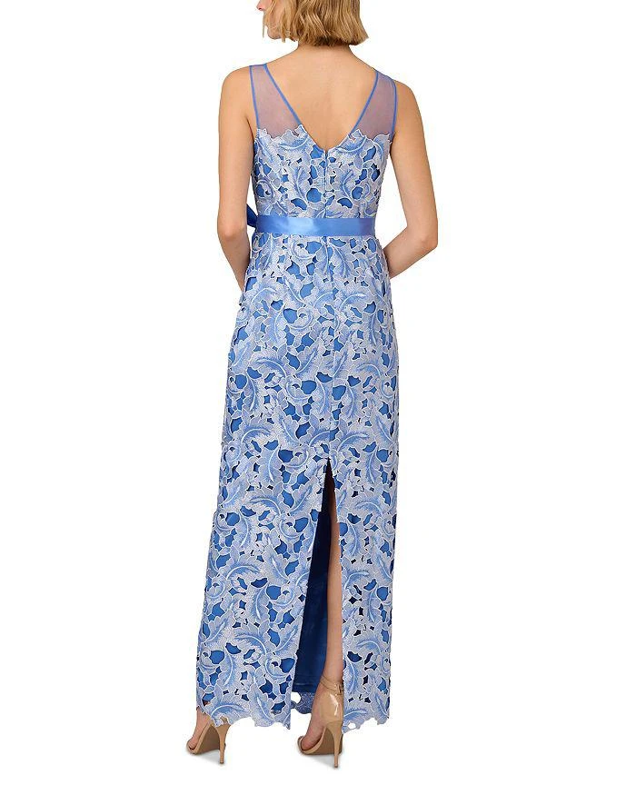 Adrianna Papell Illusion Neck Tonal Lace Dress 4