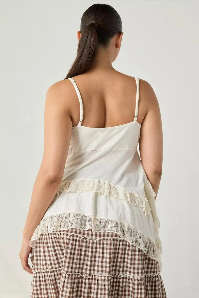 Kimchi Blue Kimchi Blue Asterid Lace Trim Asymmetric Babydoll Cami 3