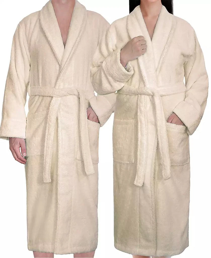 American Soft Linen Lightweight Plush Shawl Collar Bathrobes 1