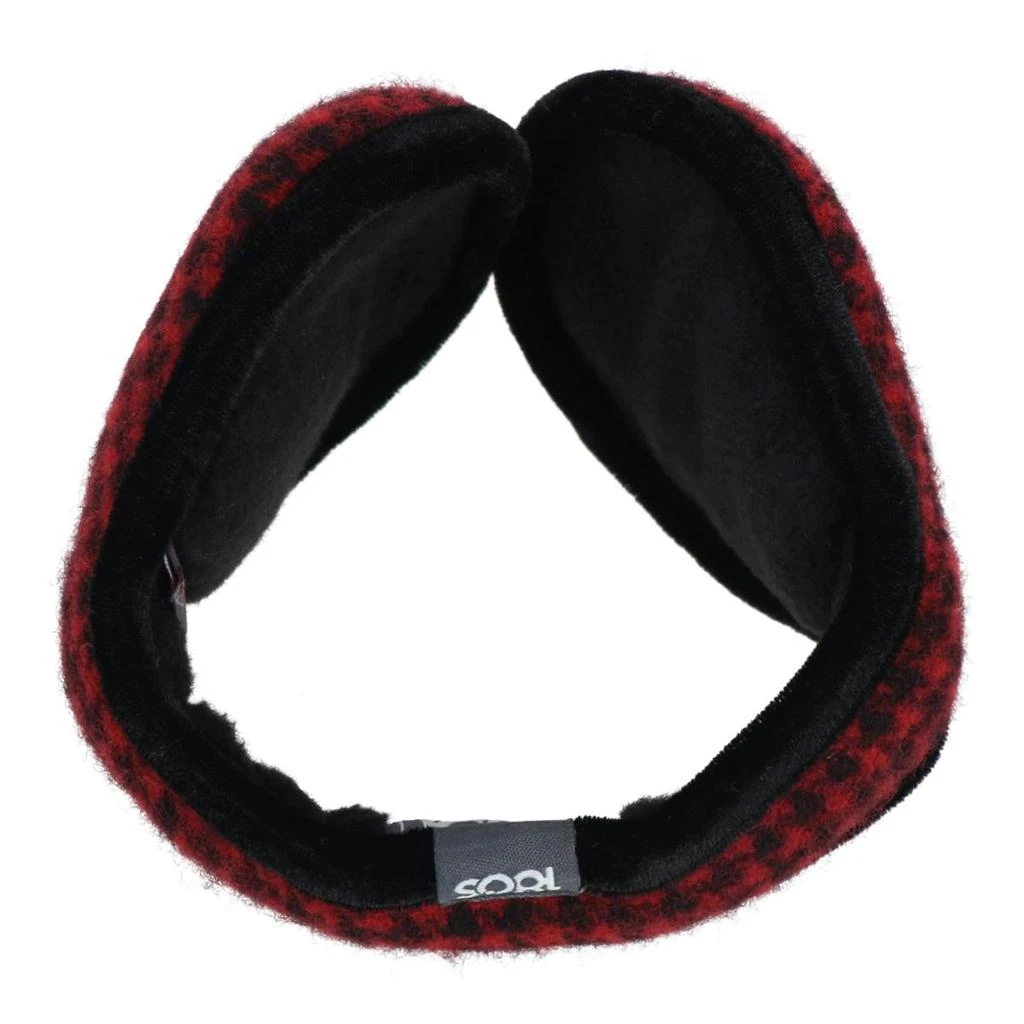 180s Women
s American Wool Houndstooth Wrap Around Ear Warmer 2