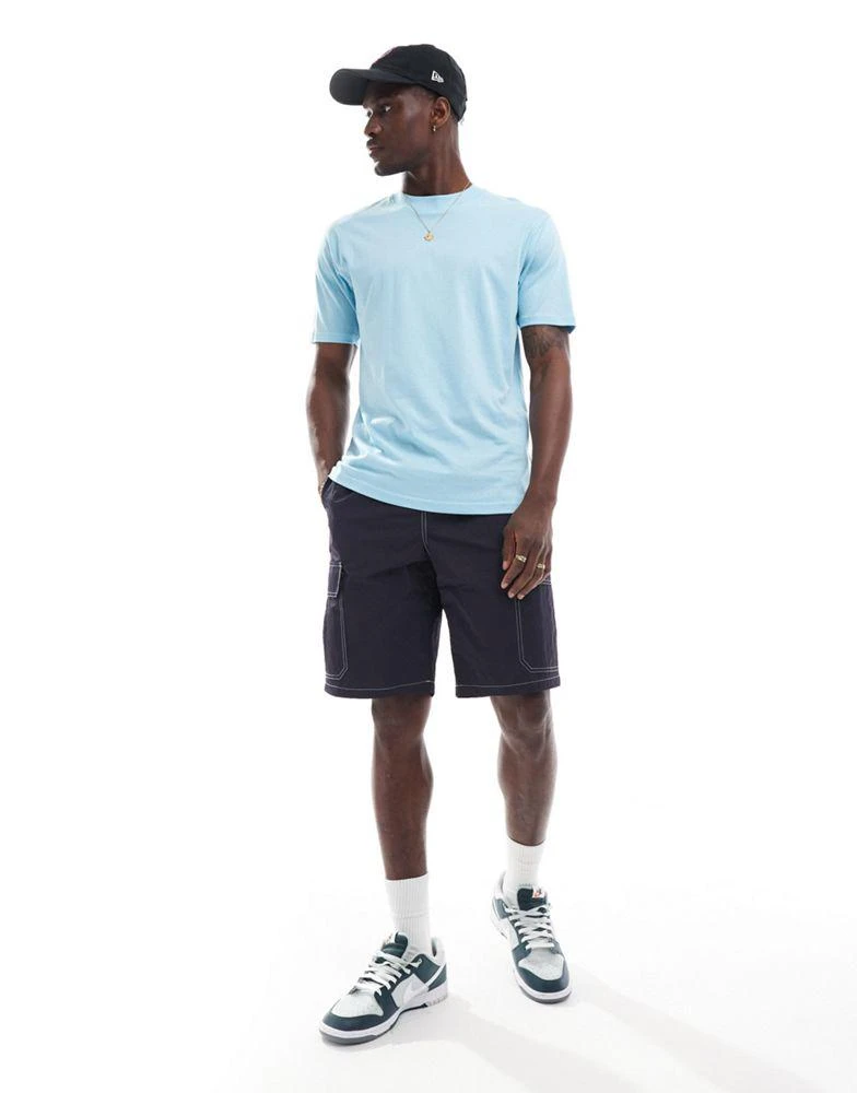 Brave Soul Brave Soul high neck t-shirt in sky blue 1