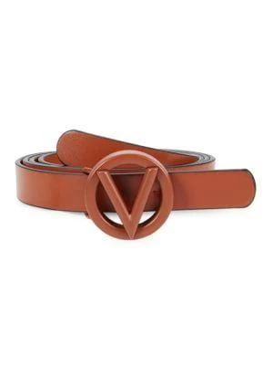 Valentino by Mario Valentino baby logo leather belt Valentino By Mario Valentino Baby Leather Belt In Pink  main image 3