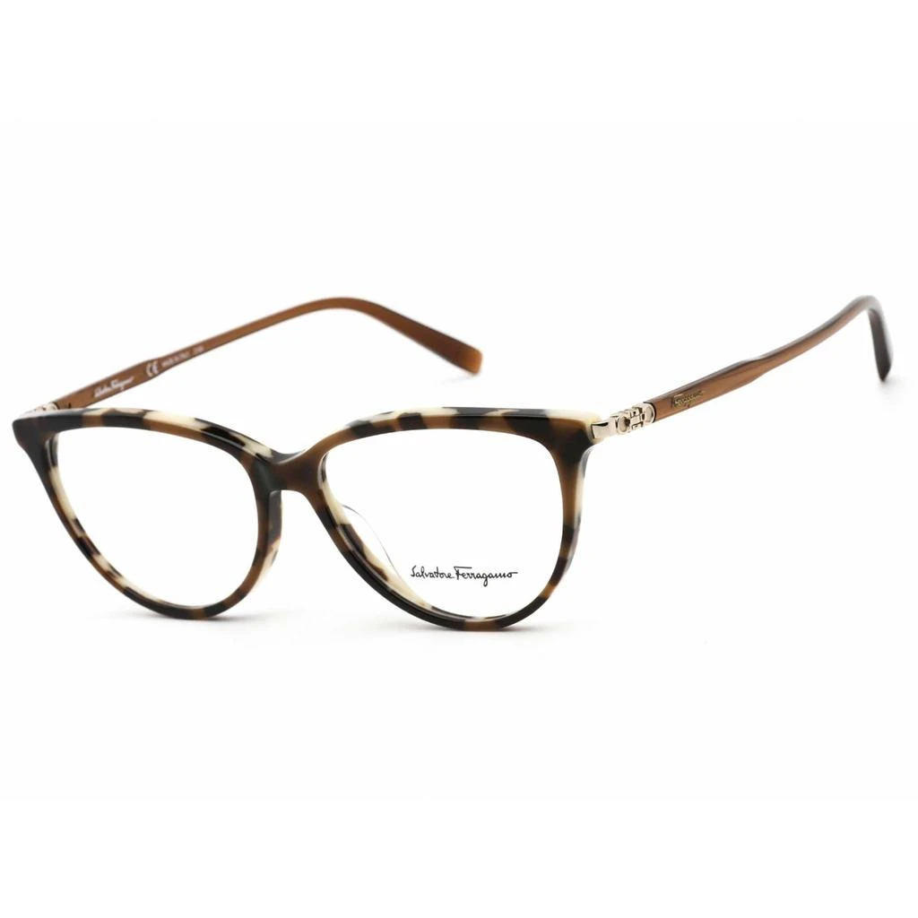 Salvatore Ferragamo Salvatore Ferragamo Women's Eyeglasses - Maculate Brown Plastic Frame | SF2870 296 1