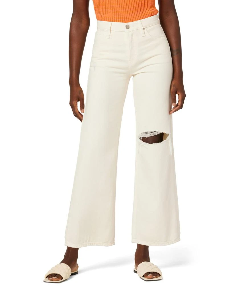 Hudson Rosie High-Rise Wide Leg Ankle with Covered Button Fly in Ecru Vintage 1