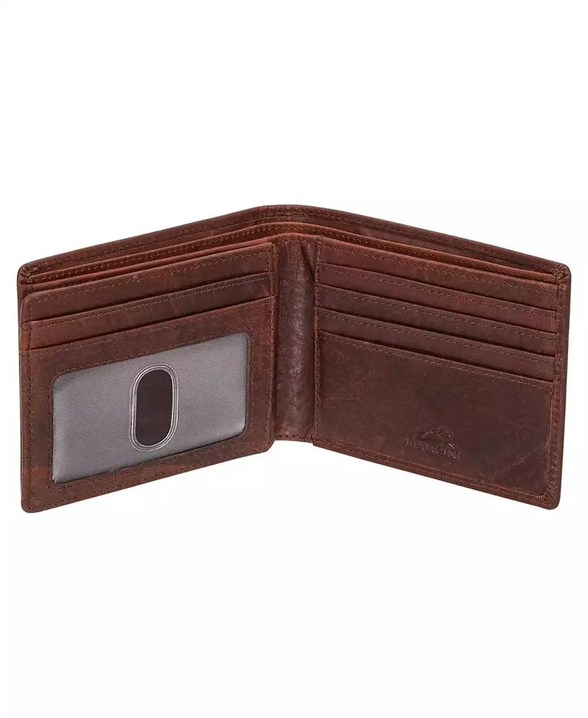Mancini Leather Goods Men's Buffalo RFID Secure Center Wing Billfold Wallet 3